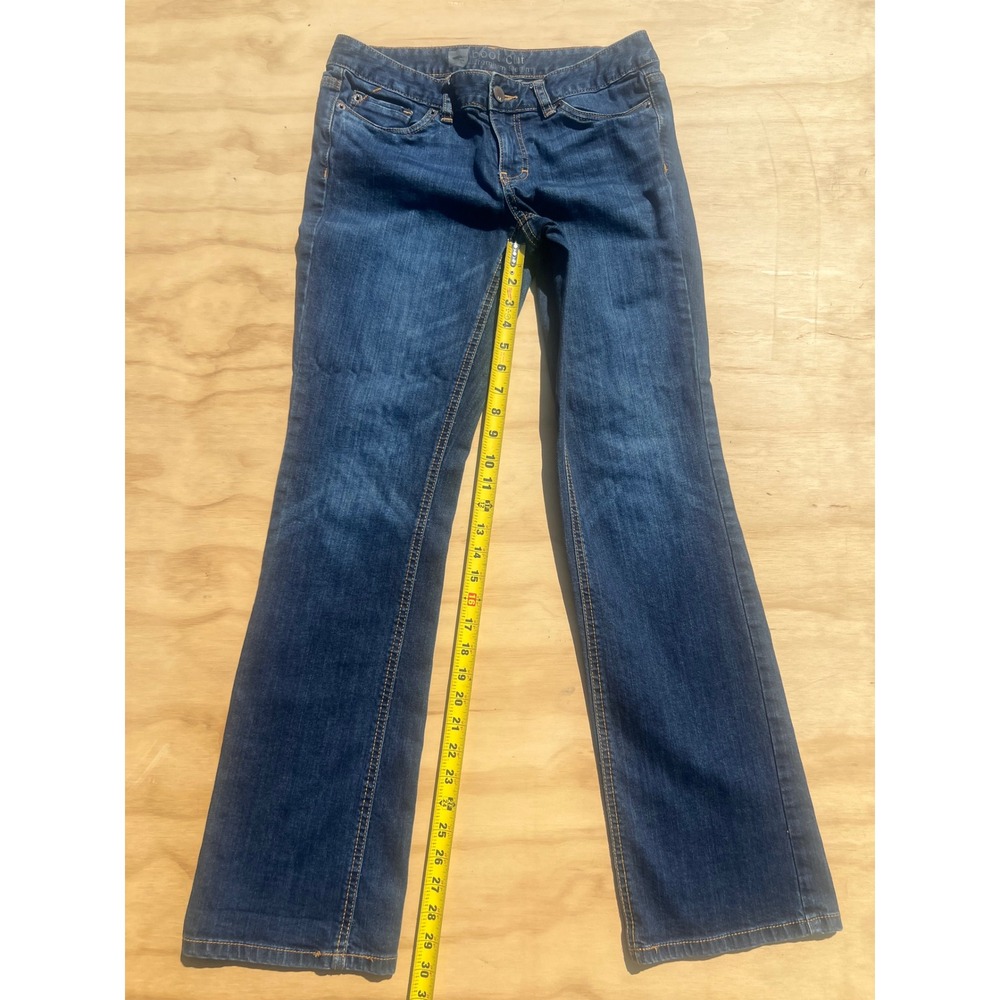 Mossimo Premium Denim Bootcut Jeans Dark Wash Blue Womens Size 8R Stretch